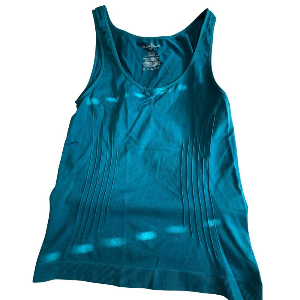Jaclyn Smith tank teal green L